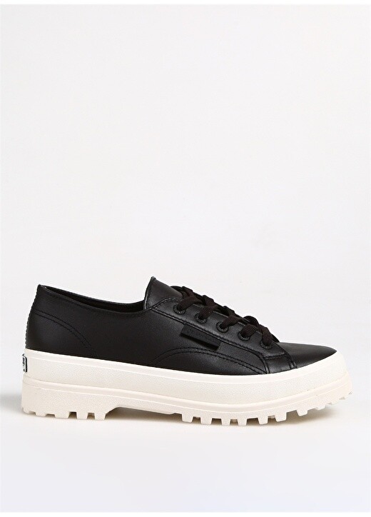

Черные женские кожаные кроссовки Superga