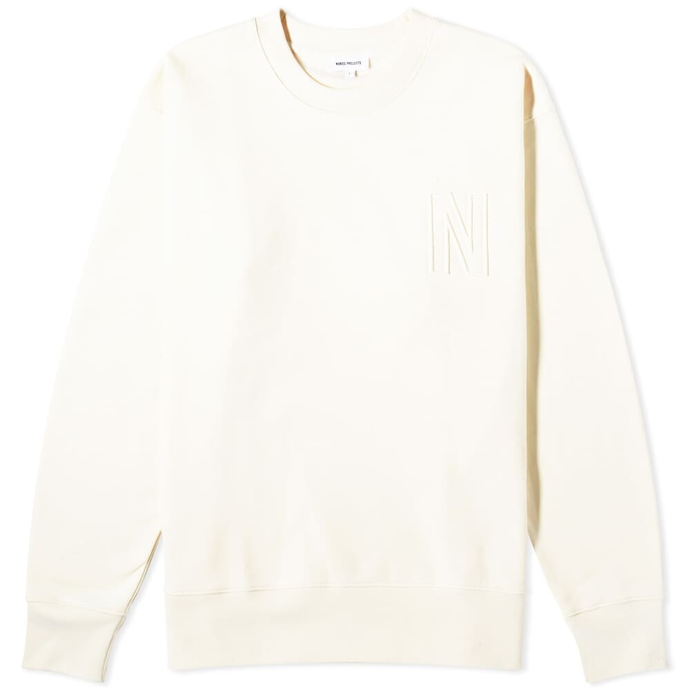 

Свободный спортивный свитшот с логотипом Norse Projects Arne и буквой N, экрю