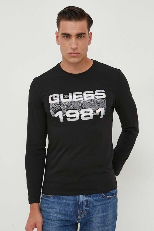 

Угадай длинный рукав Guess, черный