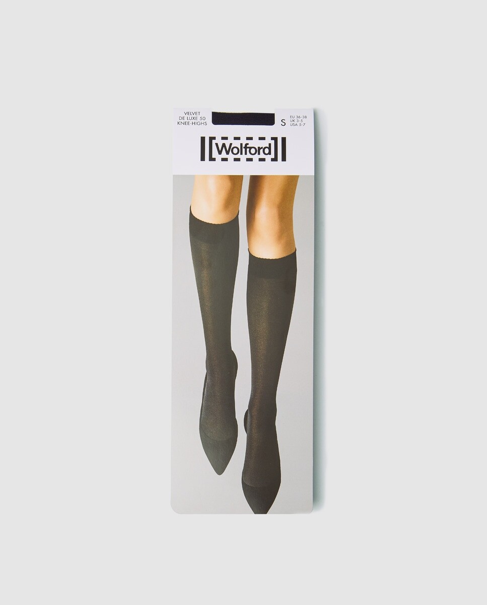 

Бархатистый непрозрачный чулок Wolford плотностью 50 ден Wolford, темно-синий