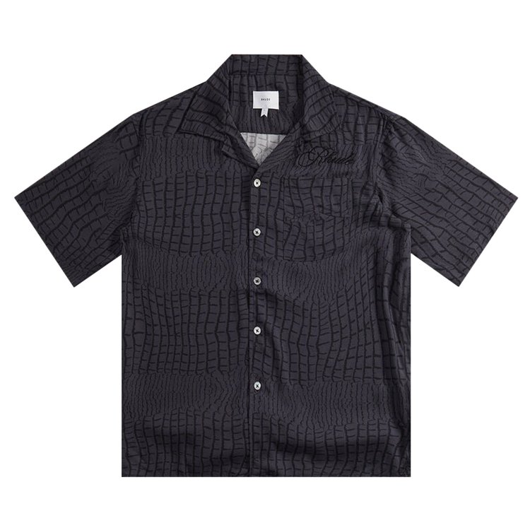Рубашка Rhude Rayon Crocodile 'Black', черный