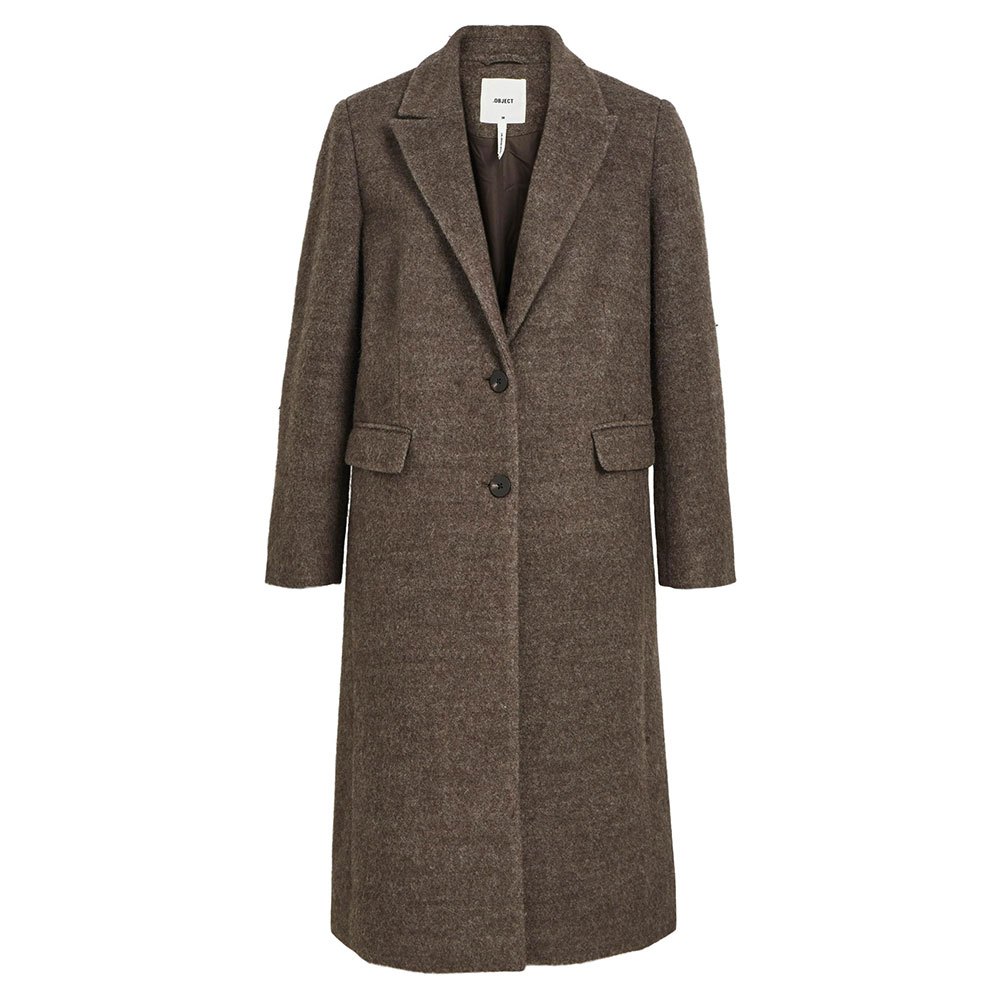 Пальто Object Olga Wool, коричневый