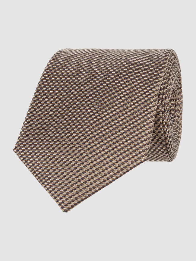 Галстук из чистого шелка (7 см) Monti, коричневый галстук башка мужской из шелка 7 5 см с галстуком