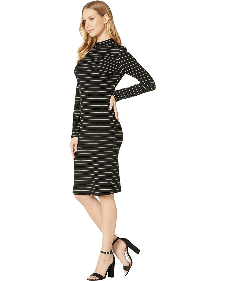 

Платье Steve Madden Gold Rush Lurex Rib Knit Midi with Back Keyhole, черный