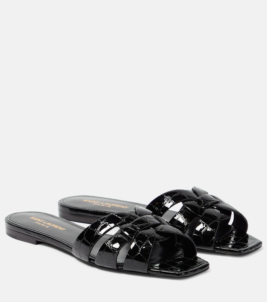 

Кожаные шлепанцы tribute nu pieds 05 Saint Laurent, черный