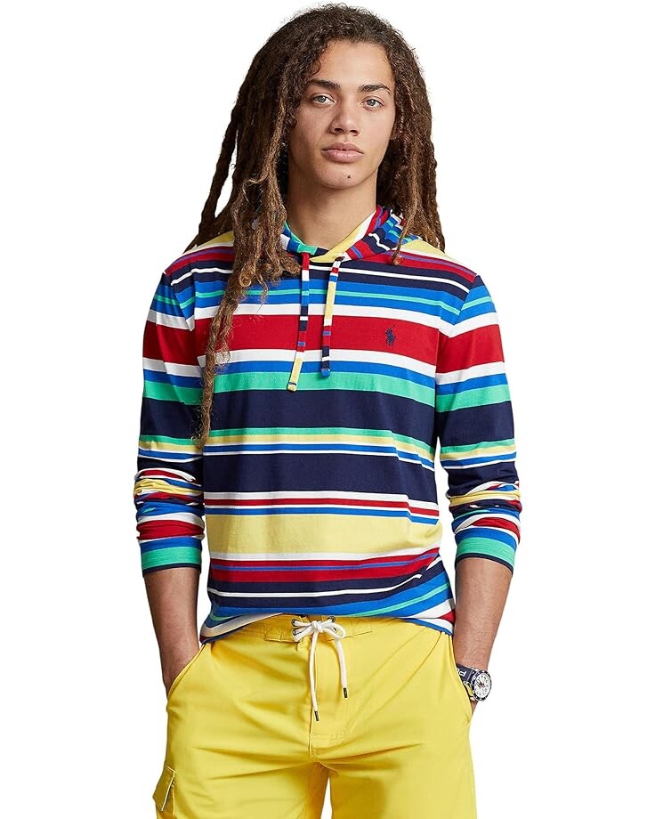 

Толстовка Polo Ralph Lauren Striped Jersey Hooded T-Shirt, красный