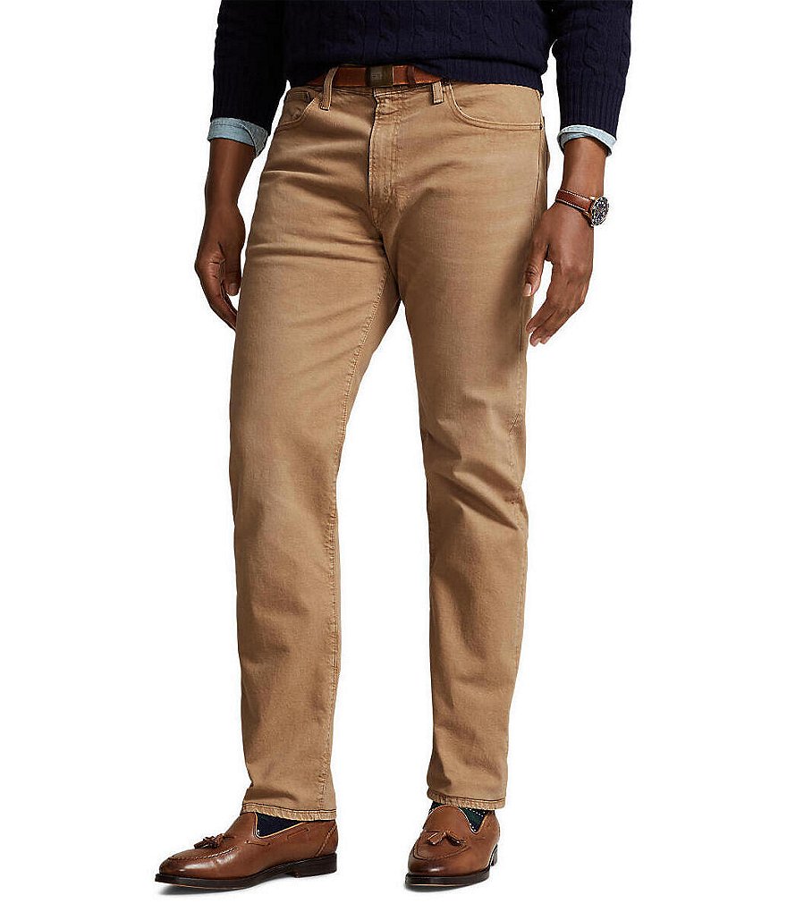 Прямые узкие эластичные джинсы Polo Ralph Lauren Big & Tall Varick, коричневый
