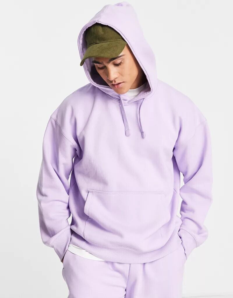 

Толстовка оверсайз сиреневого цвета Topman