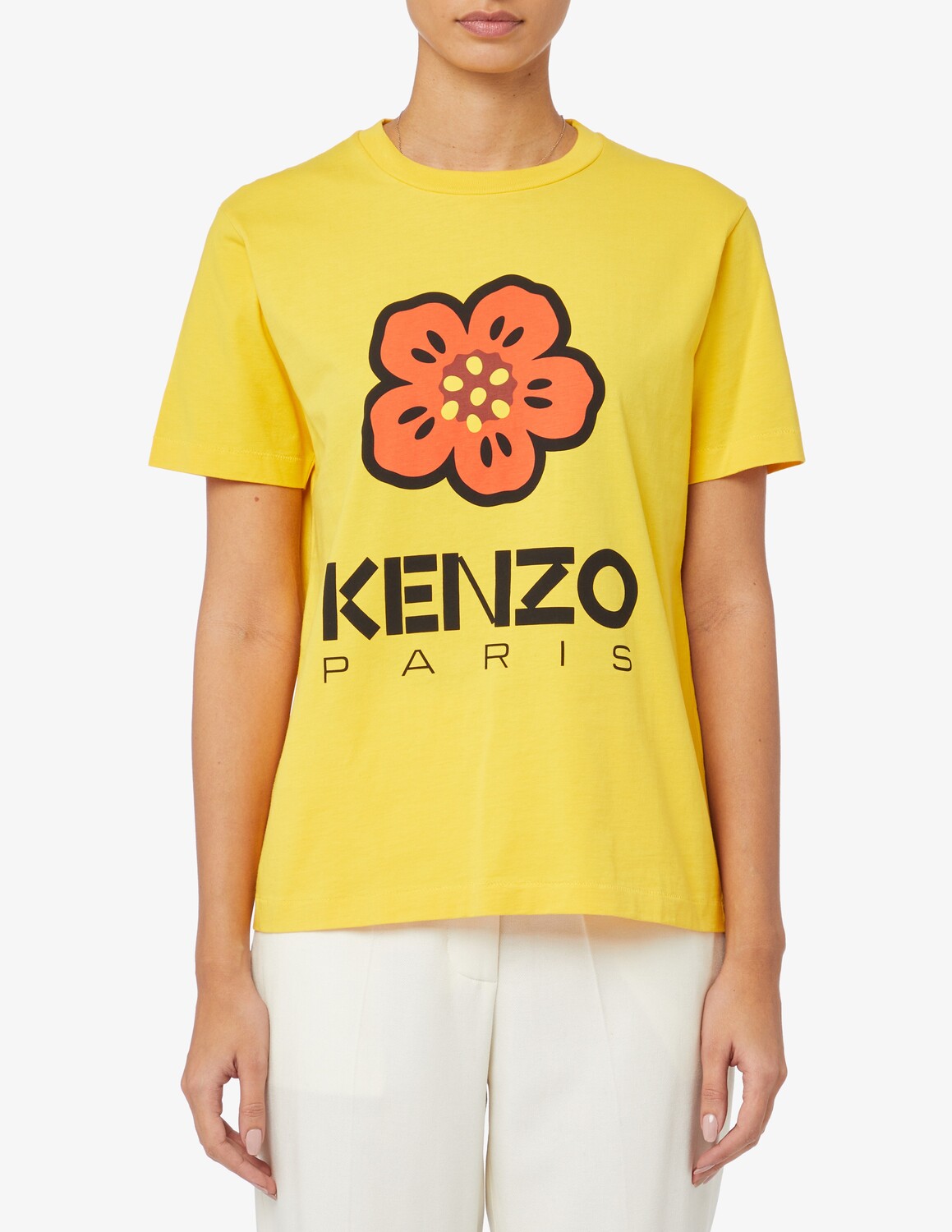 

Хлопковая футболка Icon Kenzo, желтый