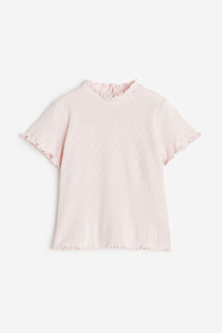 

Трикотажный топ с дырочным узором H&M