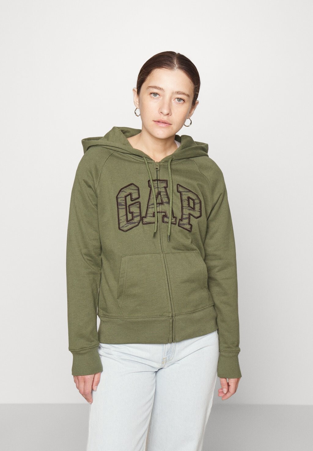 

Толстовка на молнии GAP, темно-зеленый