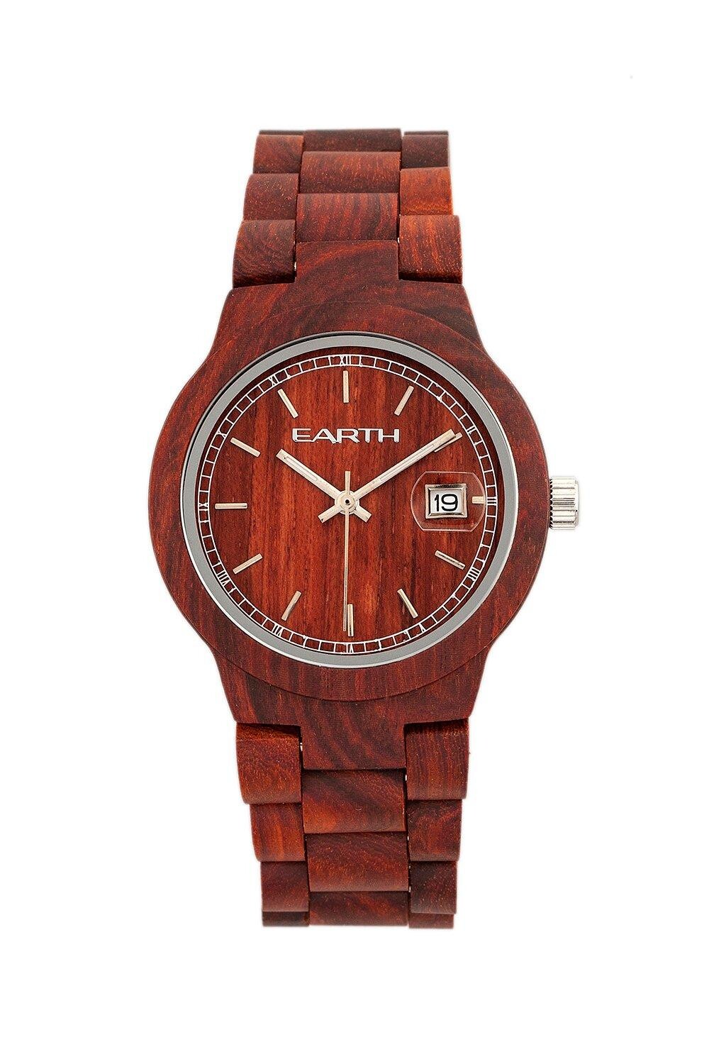 

Часы-браслет Biscayne с датой Earth Wood, красный