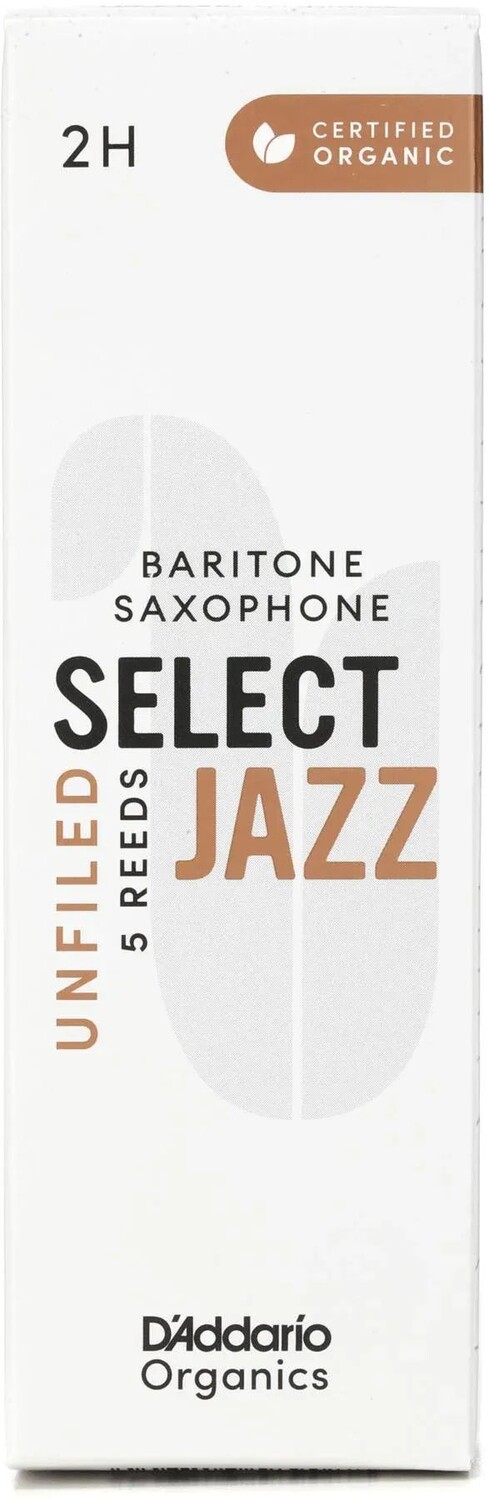 

D'Addario Organics Select Jazz Необработанные трости для баритона-саксофона — 2 жестких (5 шт.)
