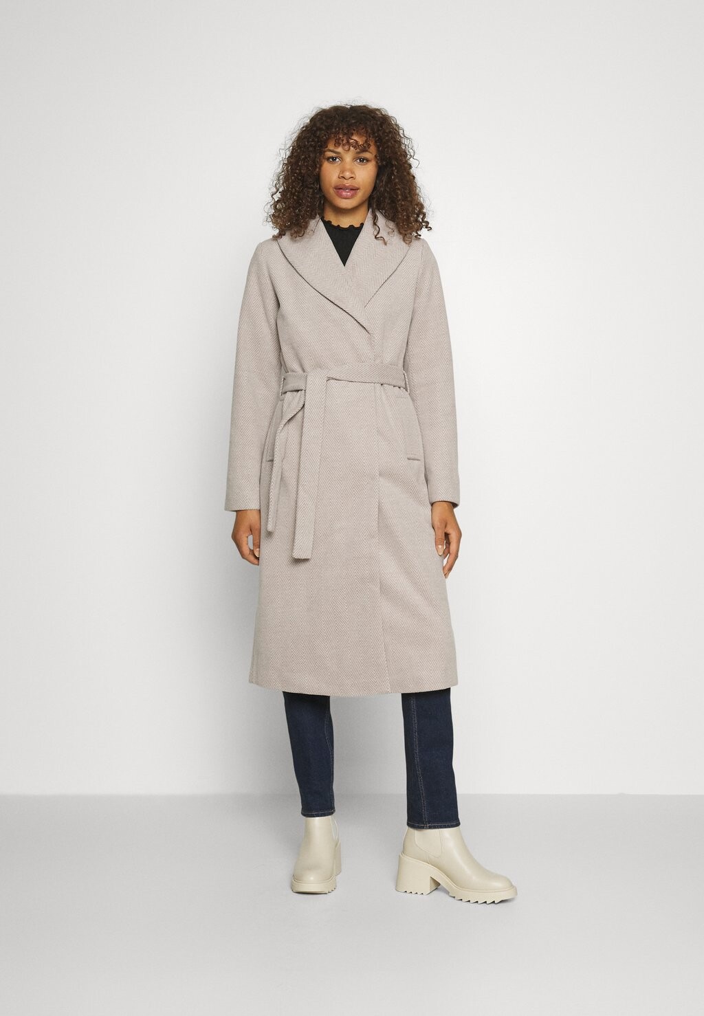 

Классическое пальто ONLSILLE LONG WRAP COAT ONLY Tall, цвет pumice stone