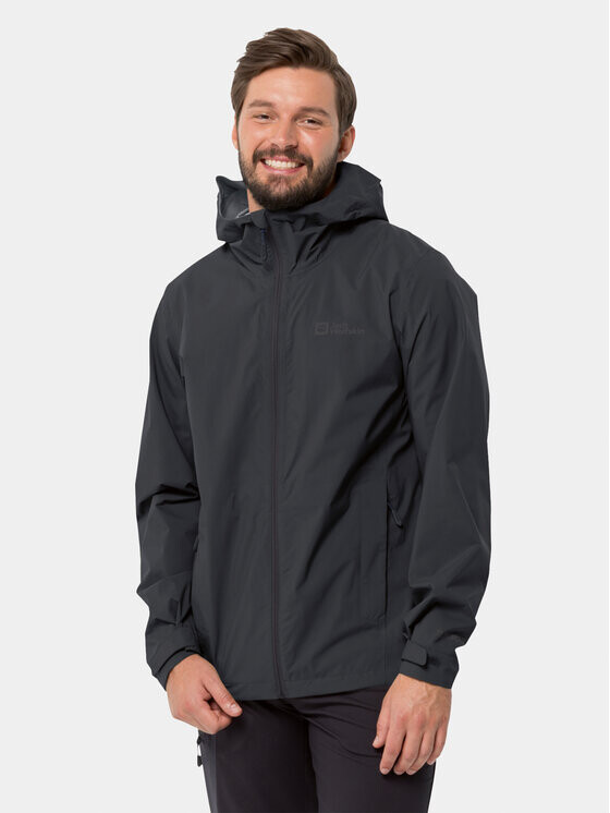 

Дождевик стандартного кроя Jack Wolfskin, черный