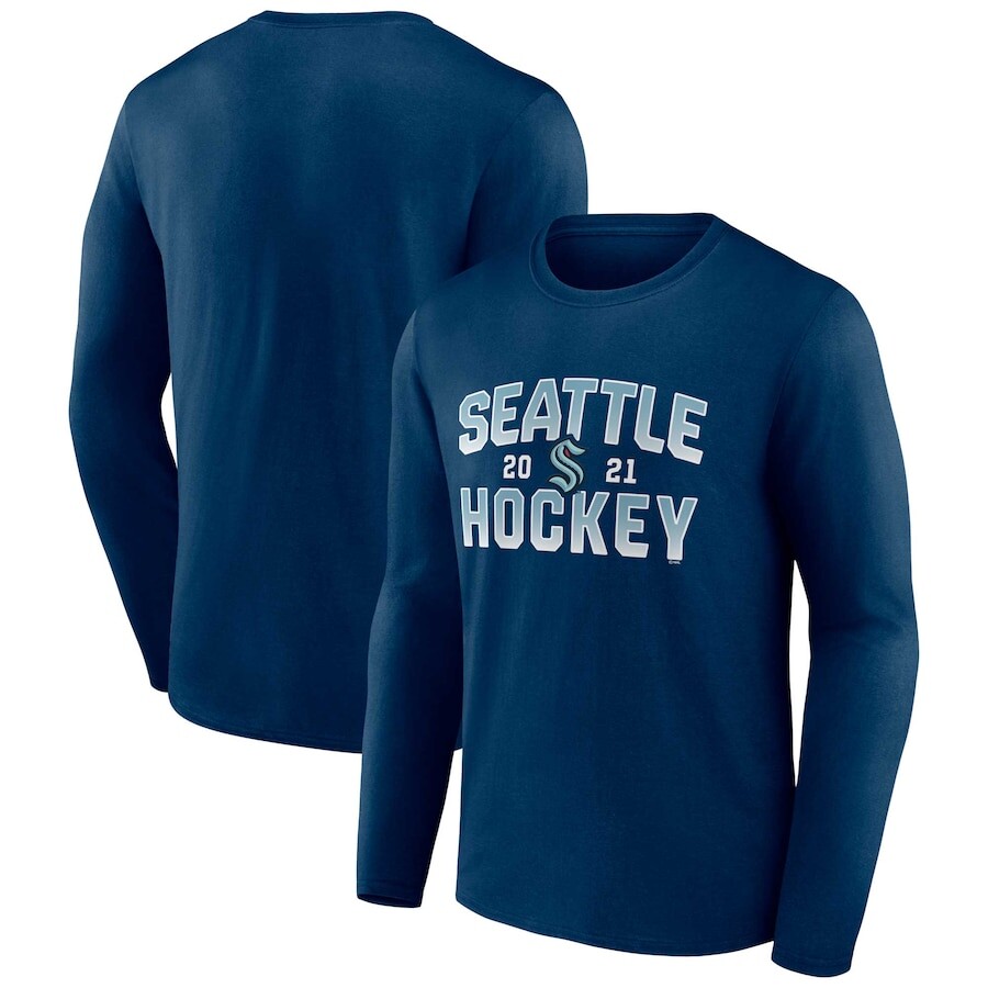 

Футболка с длинным рукавом Fanatics Branded Seattle Kraken, синий