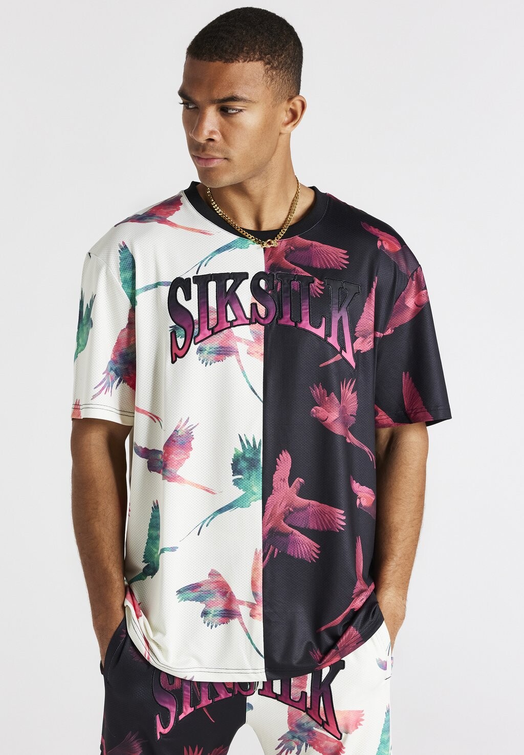 

Футболка с принтом SIKSILK, песочный, Бежевый