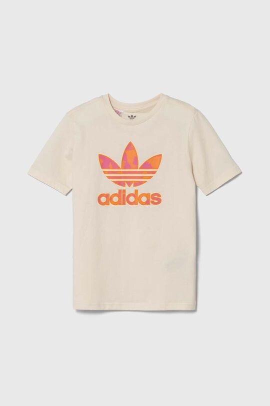 

adidas Originals Детская хлопковая футболка, бежевый