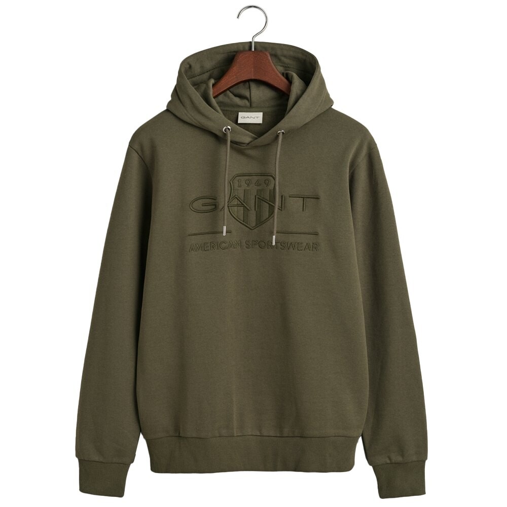 

Худи Gant Tonal Regular Fit, зеленый