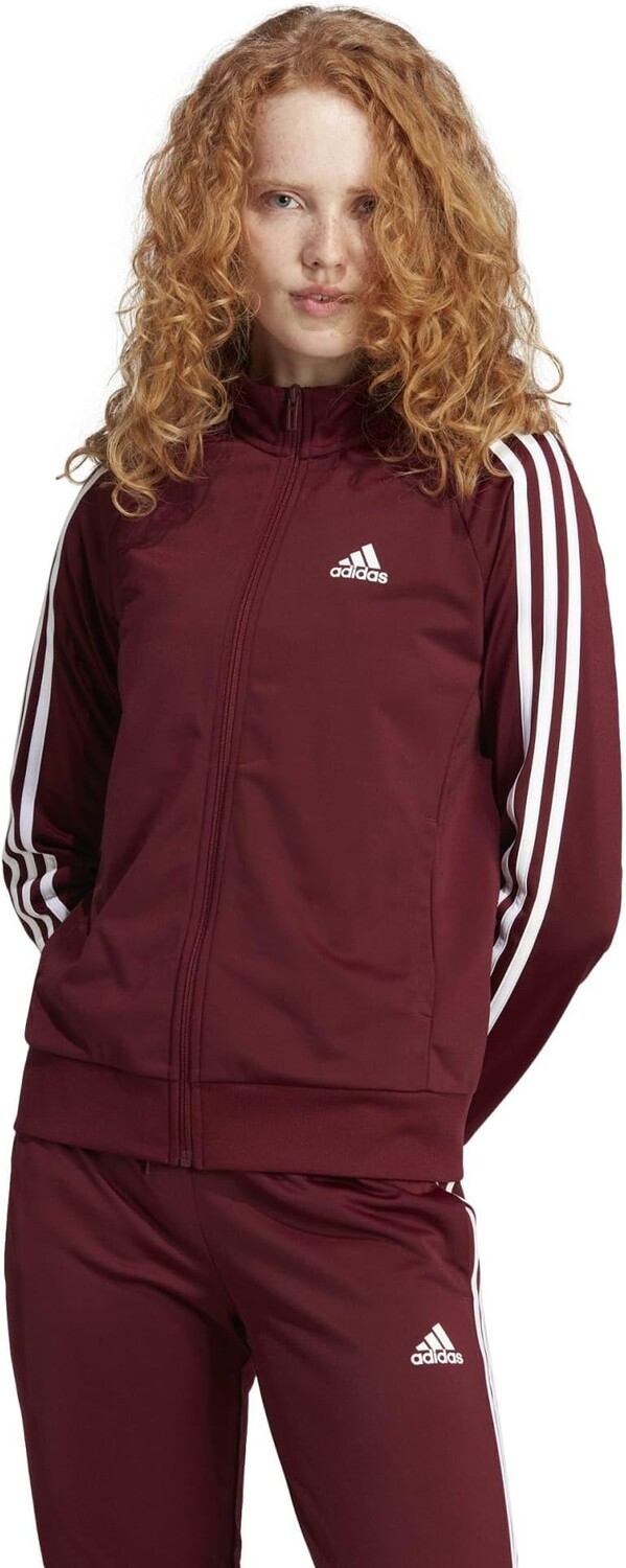 Куртка 3-Stripes Track Top Tricot adidas, цвет Shadow Red/White