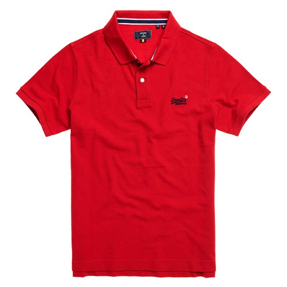 

Поло с коротким рукавом Superdry Classic Pique Organic Cotton, красный