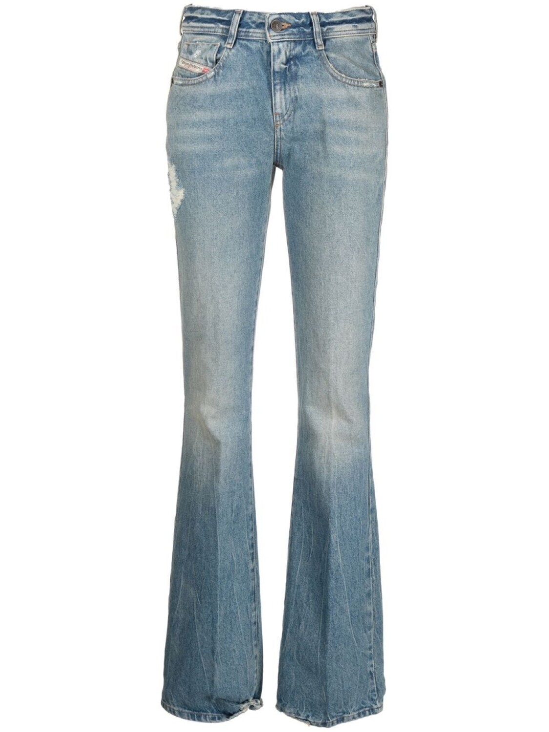 

Diesel джинсы bootcut D-Ebbey с эффектом потертости, синий