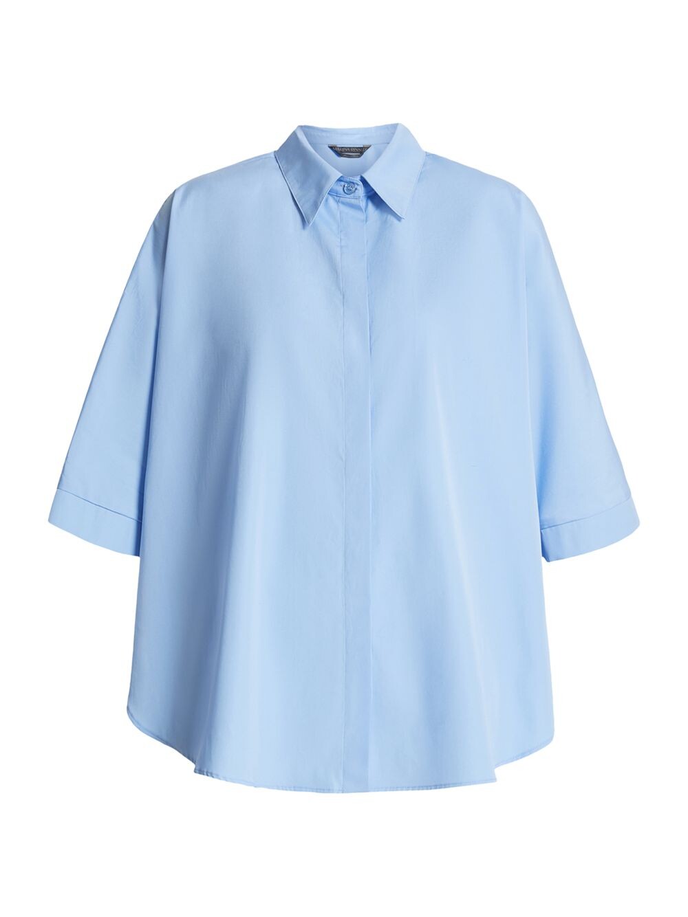 

Рубашка Billy Cotton Poplin с пуговицами спереди Marina Rinaldi, Plus Size, синий