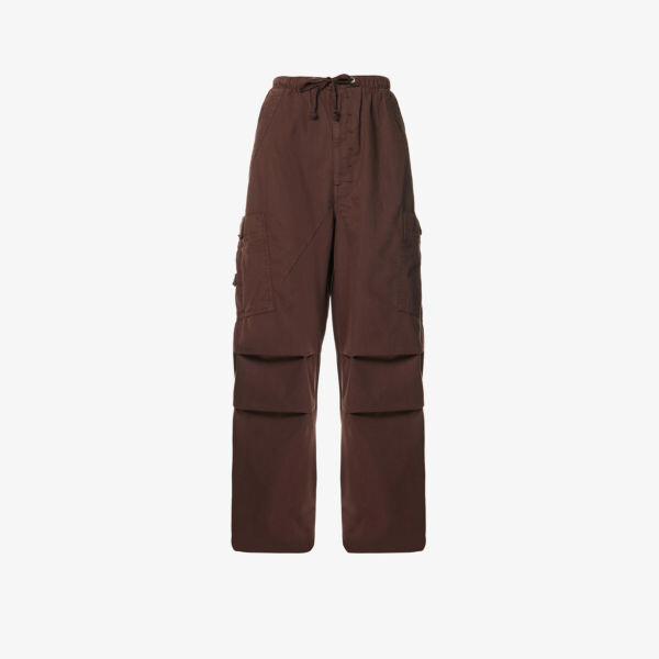 

Хлопковые брюки широкого кроя с высокой посадкой Parachute Jaded London, коричневый