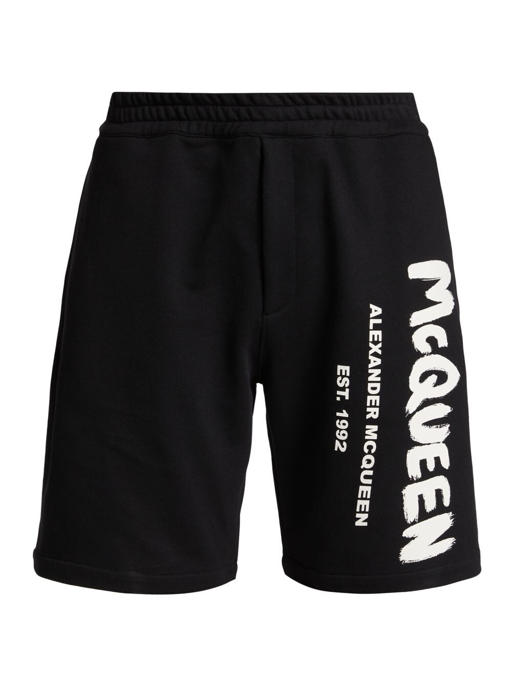 

Хлопковые шорты с логотипом граффити Alexander McQueen, черный