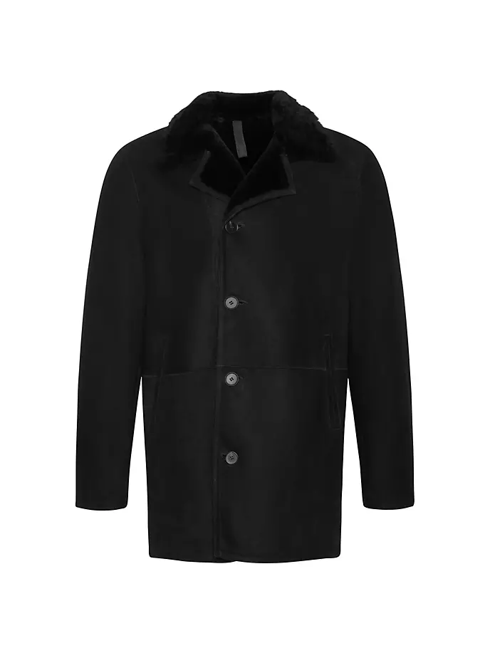 Куртка из овчины Gorski, черный стеганая куртка из овчины с шевронным узором mtl by gorski цвет black leopard