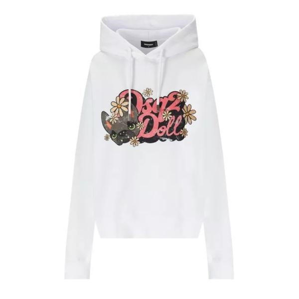 

Футболка hilde doll cool fit hoodie Dsquared2, белый