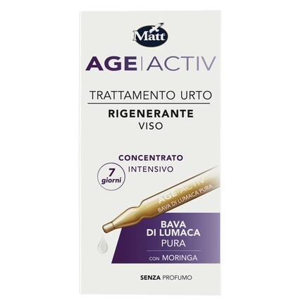 

Age Activ Ampoule Facial Treatment Shock Regenerating Face Pure Snail Slime 7-дневное применение, Matt