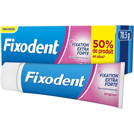 Fixodent Оригинальный крем-адгезив для зубных протезов 70,5 г fixodent plus крем для фиксации протезов 57 г 2 унции