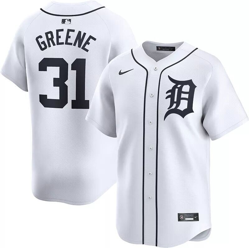 

Мужское джерси Nike Detroit Tigers Riley Greene #31 White Limited Vapor