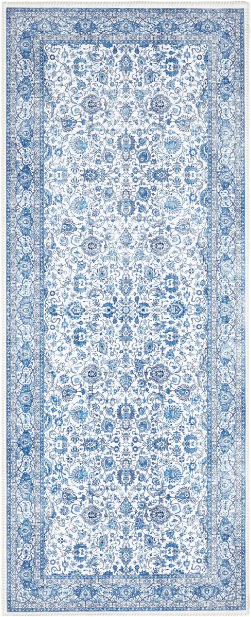 

ELLE DECORATION Runner "Keshan Maschad", прямоугольный, восточный, восточный, короткий ворс, винтаж, гостиная, спальня 80х200 см, цвет saphirblau