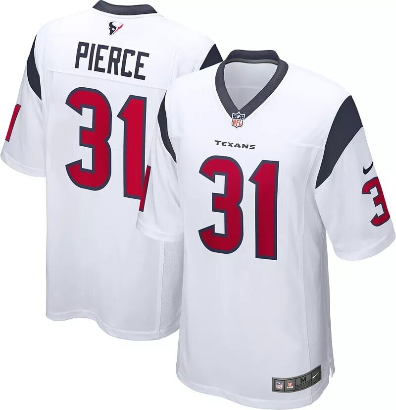 

Мужское белое игровое джерси Nike Houston Texans Dameon Pierce #31
