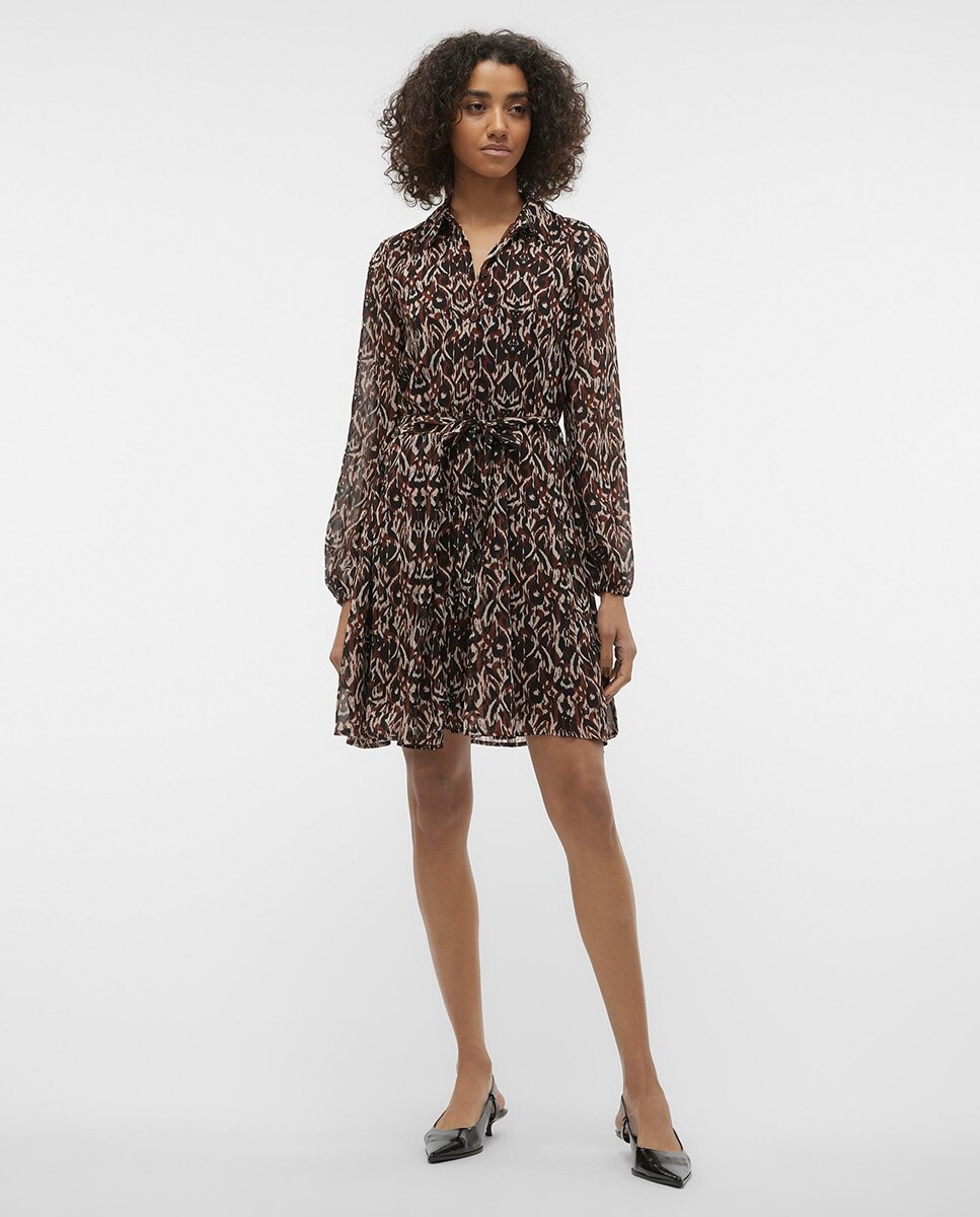 

Платье-рубашка миди с длинными рукавами Vero Moda, разноцветные