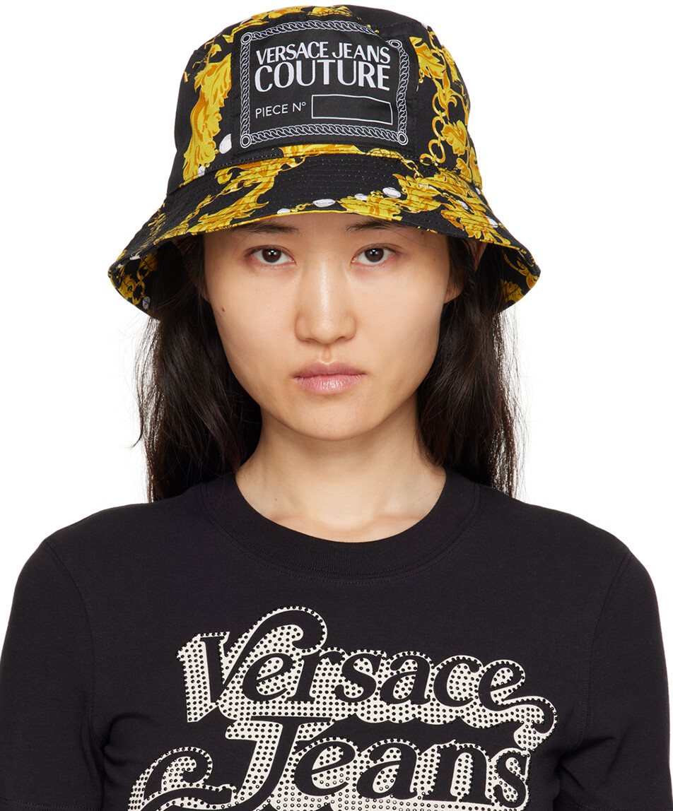 

Черная панама с цепочкой от кутюр Versace Jeans Couture