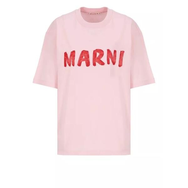 

Футболка t-shirt with logo Marni, розовый