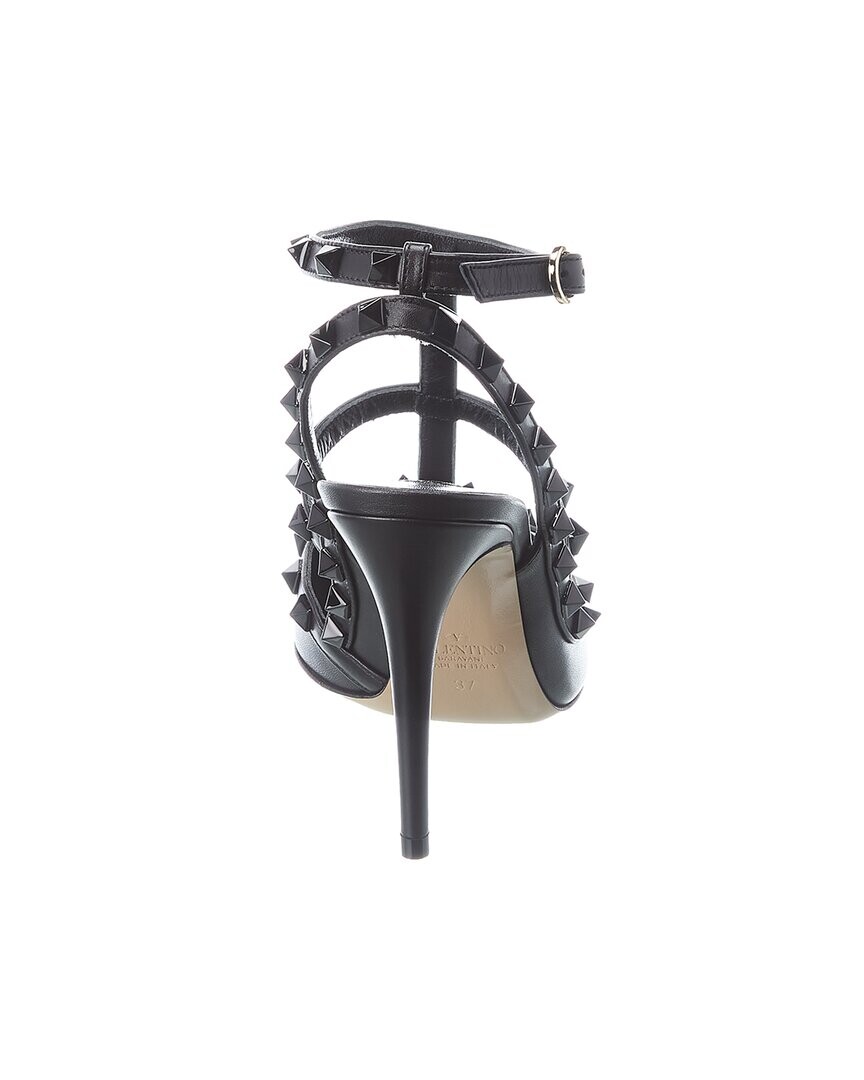 

Кожаные туфли Valentino Rockstud Caged 100, черный
