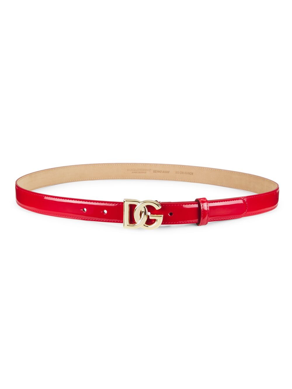 

Кожаный ремень с пряжкой с логотипом DG DOLCE&GABBANA, красный