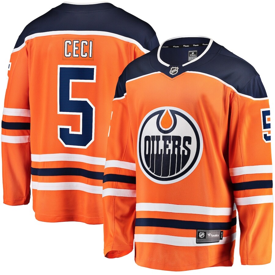 

Джерси Fanatics Branded Edmonton Oilers, оранжевый