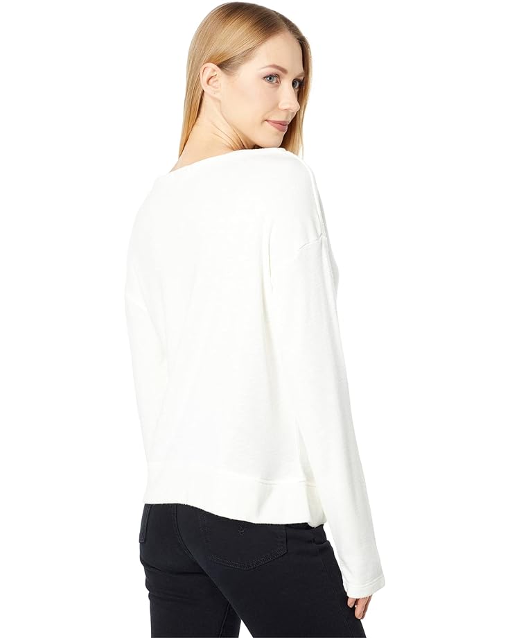 

Свитер Mod-o-doc Soft Slubby Terrycloth Long Sleeve Draped Mock Neck Pullover, цвет Platinum