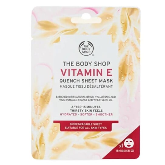 цена Маска для лица с витамином Е, 18 мл The Body Shop, Quench Sheet Mask