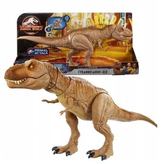 Mattel, Коллекционная фигурка, Мир Юрского периода, Мега рев динозавра тиранозавра