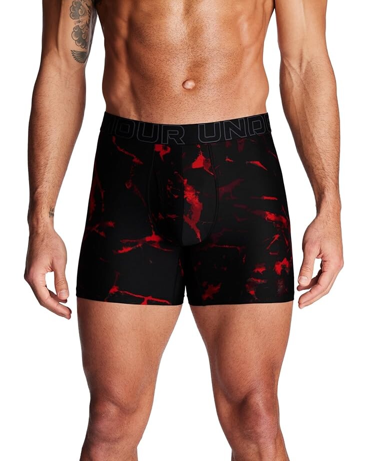 

Боксеры Under Armour Performance Tech Print 6" Briefs, черный