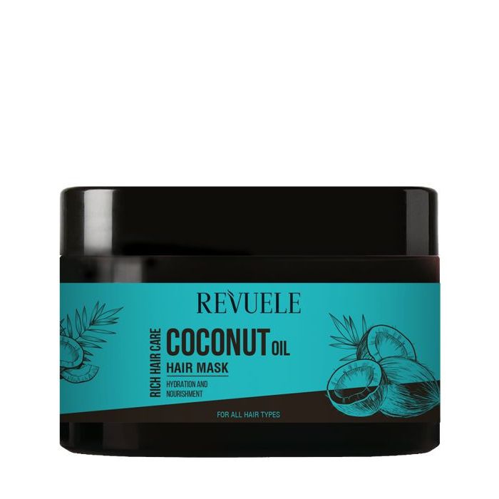 Маска для волос Coconut Oil Hair Mask Mascarilla Capilar Nutritiva Revuele, 360 ml кондиционеры для волос reamay питательная маска для волос с кокосовым маслом coconut mask