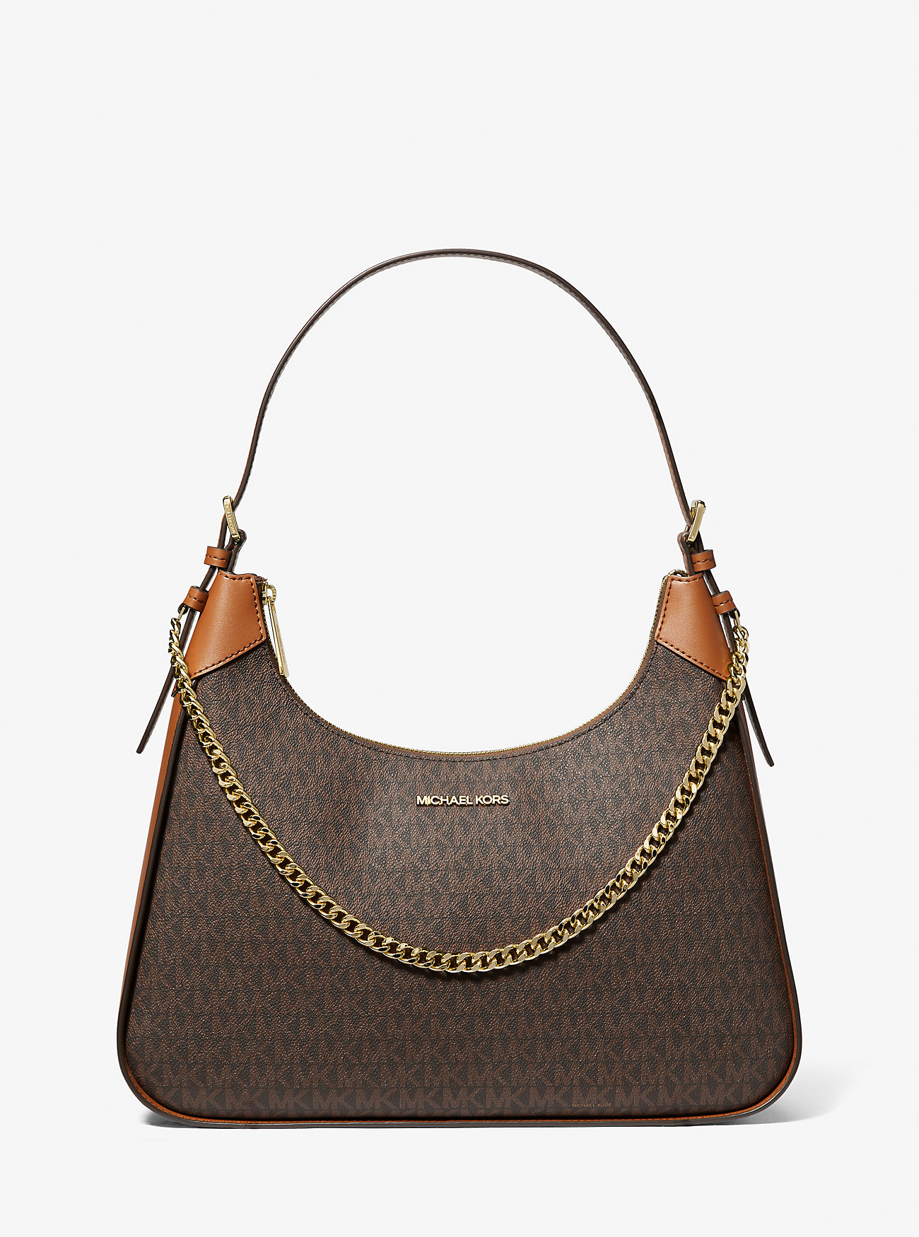 Большая сумка через плечо с фирменным логотипом Wilma Michael Kors, коричневый