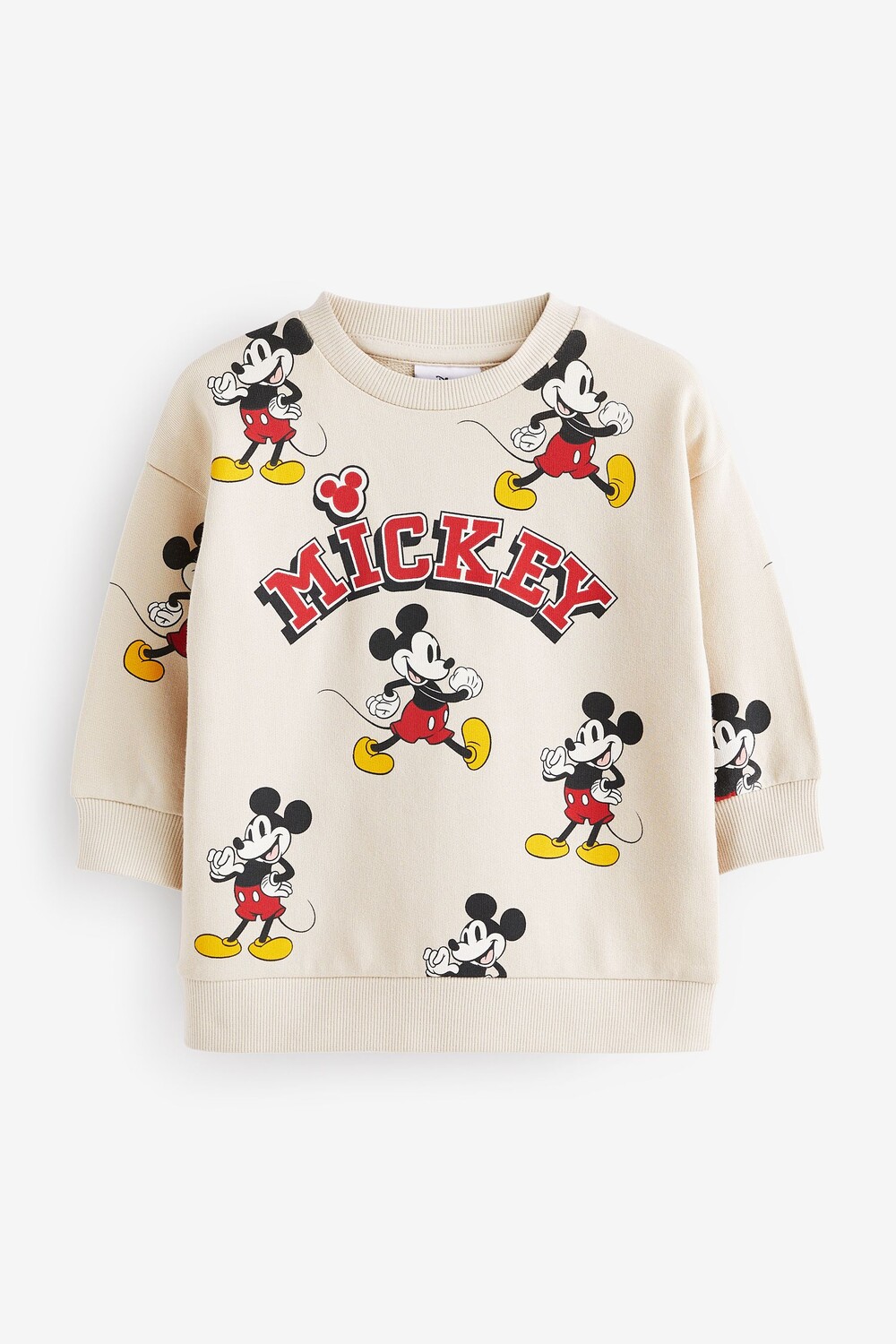 

Толстовка Mickey с принтом по всей поверхности Next, бежевый