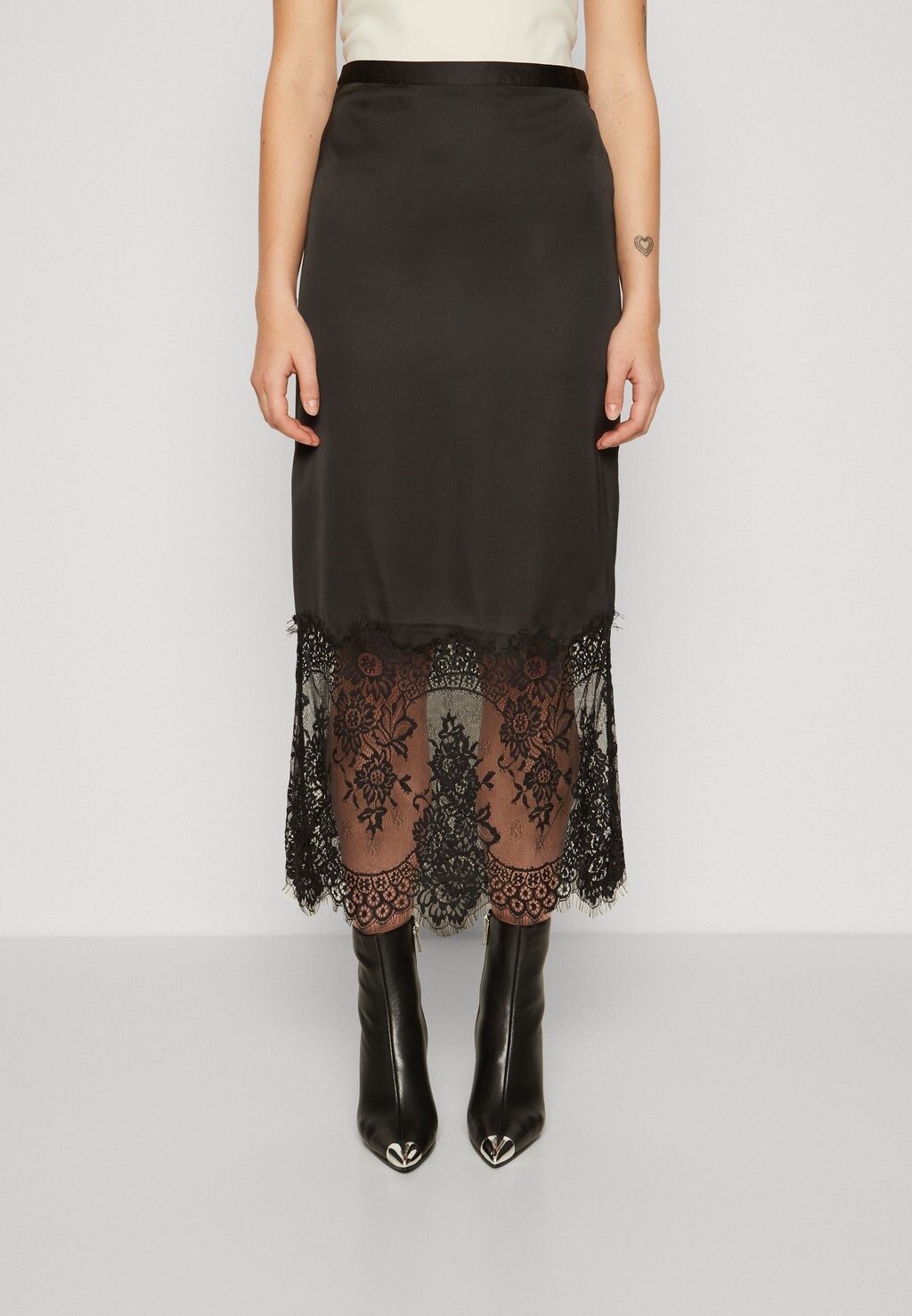 

Юбка-карандаш Flora Skirt AllSaints, черный